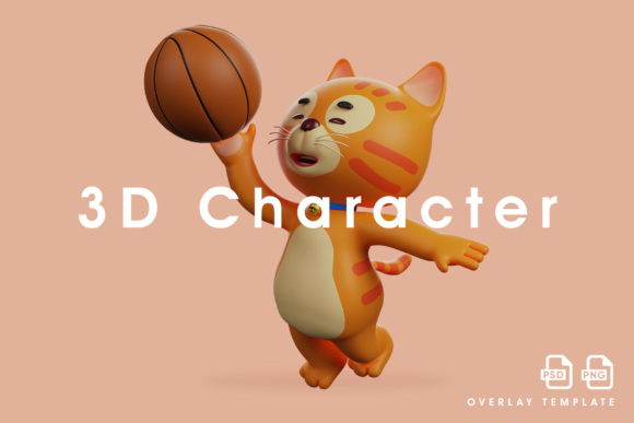 3D Cat Cartoon Design Playing Basketball: A Unique Blend of Creativity and Functionality