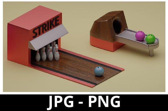 3d Rendered Bowling Set for Design: A Strategic Tool for Visual Communication and Planning