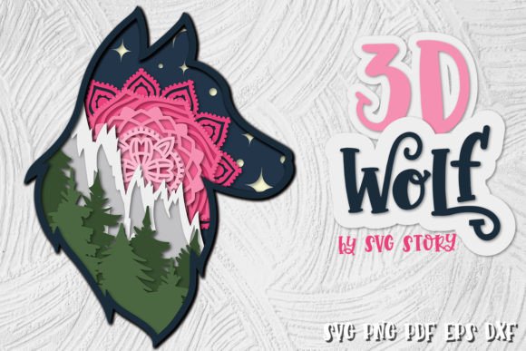 3D Wolf Layered Design Silhouette 3D Pap: A Creative Exploration