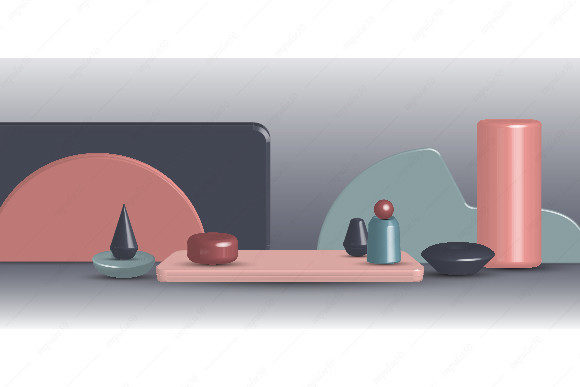 Abstract 3d Rendering Screen Design for Creative and Practical Applications
