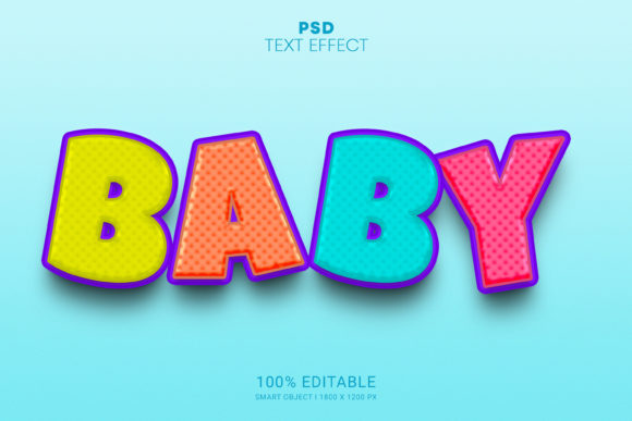 Baby PSD 3D Text Effect Design: A Creative Tool for Digital Artists