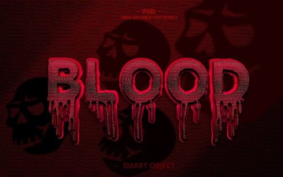 Blood 3D Text Effect Design for Creative and Professional Use