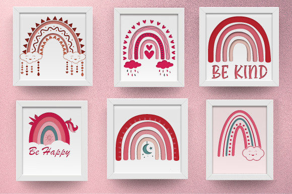 Boho Rainbow Shadow Box Bundle