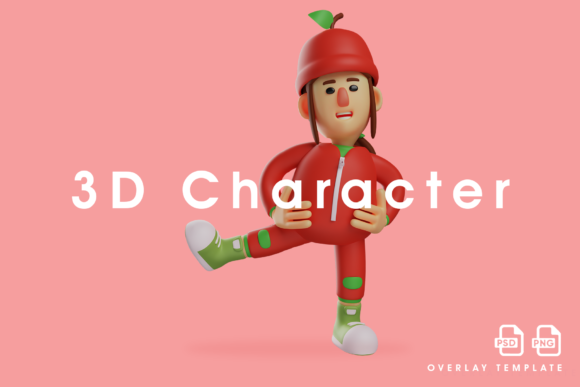 Cute 3D Fruit Girl Design Exercising