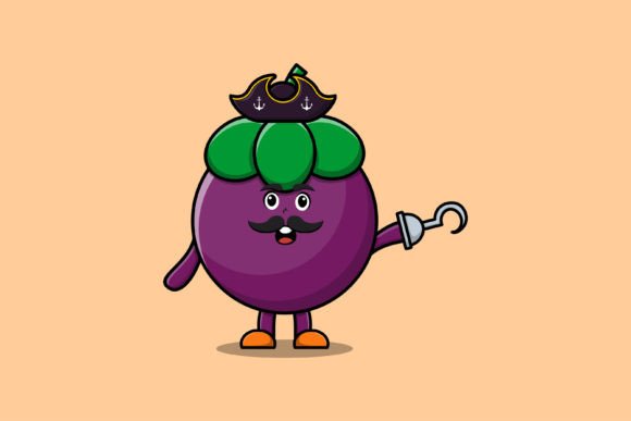 Cute Cartoon Pirate Mangosteen and Its Unique Appeal in Modern Design