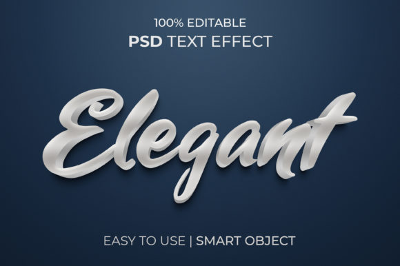 Elegant Luxury 3D Text Effect: A Sophisticated Design Choice