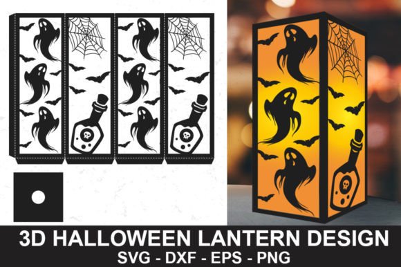 Halloween 3D Lantern SVG Design for Creative and Practical Use
