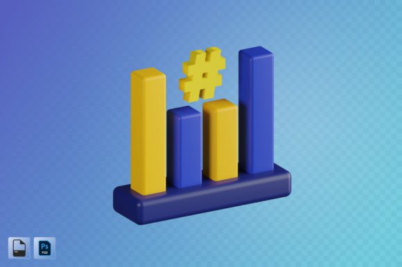 Hash Rate Crypto 3D Illustration