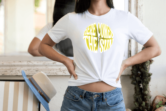 Here Comes the Sun 3D Text Tshirt Design