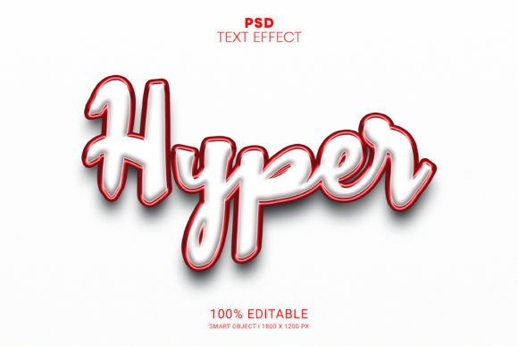 Hyper PSD 3D Text Effect Design