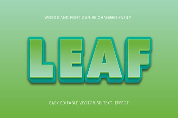Leaf - Editable 3D Text Style Design: A New Dimension in Digital Creativity