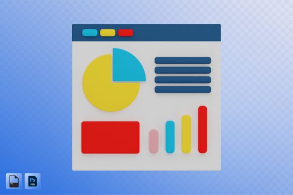 Marketing Dashboard 3D Illustration: A Visual Tool for Modern Marketers