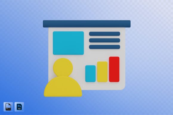 Marketing Presentation 3D Illustration