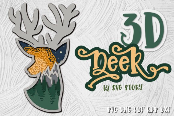 Multilayered Deer Design Woodland 3D: A Creative Solution for Nature-Inspired Projects