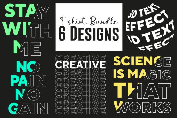 New 3D Typography Tshirt Design Bundle: A Creative Tool for Custom Apparel