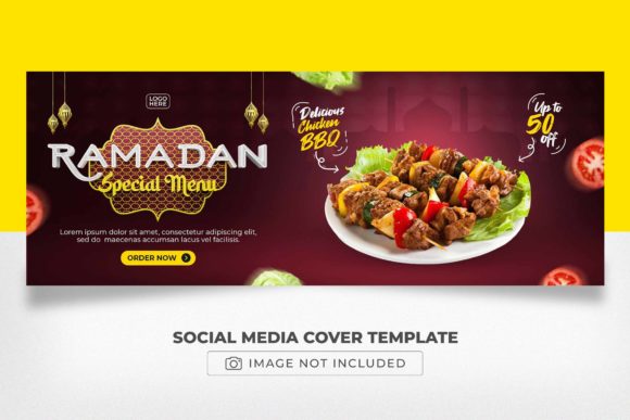 Ramadan BBQ 3D Facebook Cover Design