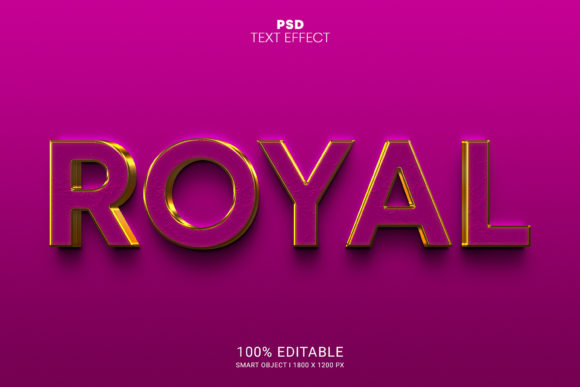 Royal PSD 3D Text Effect Design