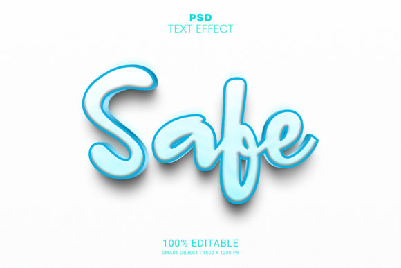 Safe PSD 3D Text Effect Design