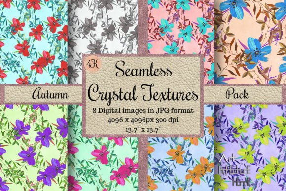 Seamless Crystal Textures - Autumn Pack: A Creative Resource for Digital Artists
