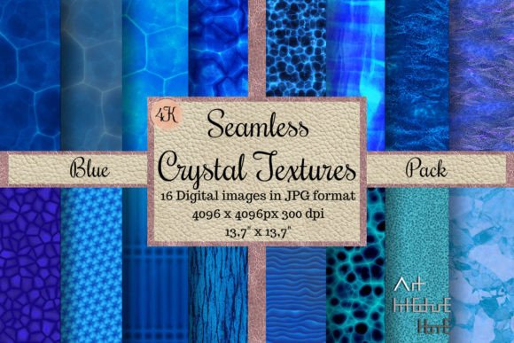 Seamless Crystal Textures - Blue Pack: A Modern Tool for Creative and Professional Excellence