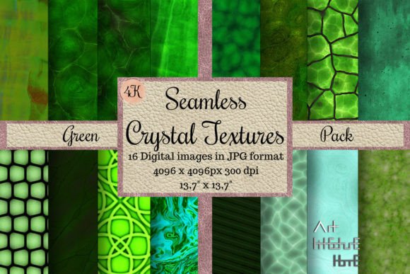 Seamless Crystal Textures - Green Pack