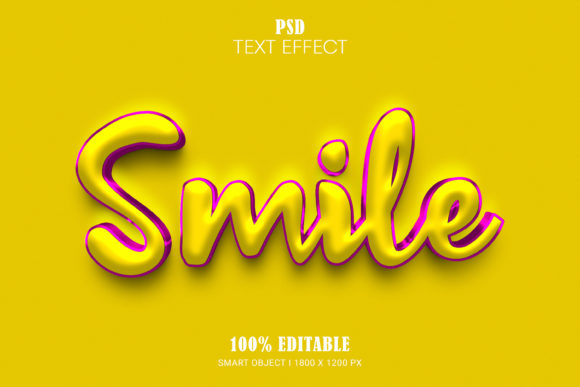 Smile PSD 3D Text Effect Design: A Strategic Tool for Visual Communication