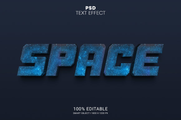 Space PSD 3D Text Effect Design for Creative Professionals