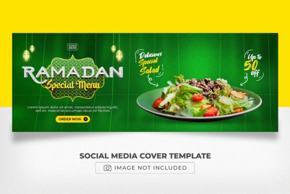 Strategic Use of Ramadan Salad 3D Facebook Cover Design for Branding and Communication
