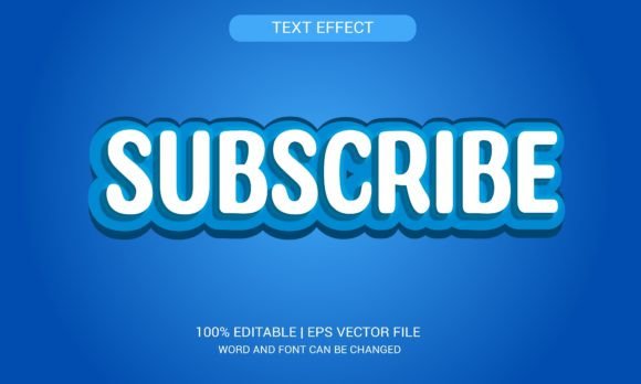 Subscribe 3D Text Effect Design: A Creative Way to Engage Your Audience