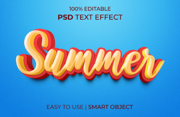 Summer Editable 3D Text Effect