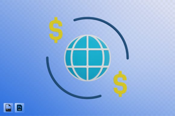 Understanding Global Money 3D Illustration