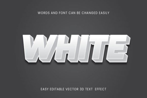 White 3D Editable Text Design Font: A Modern Approach to Digital Typography